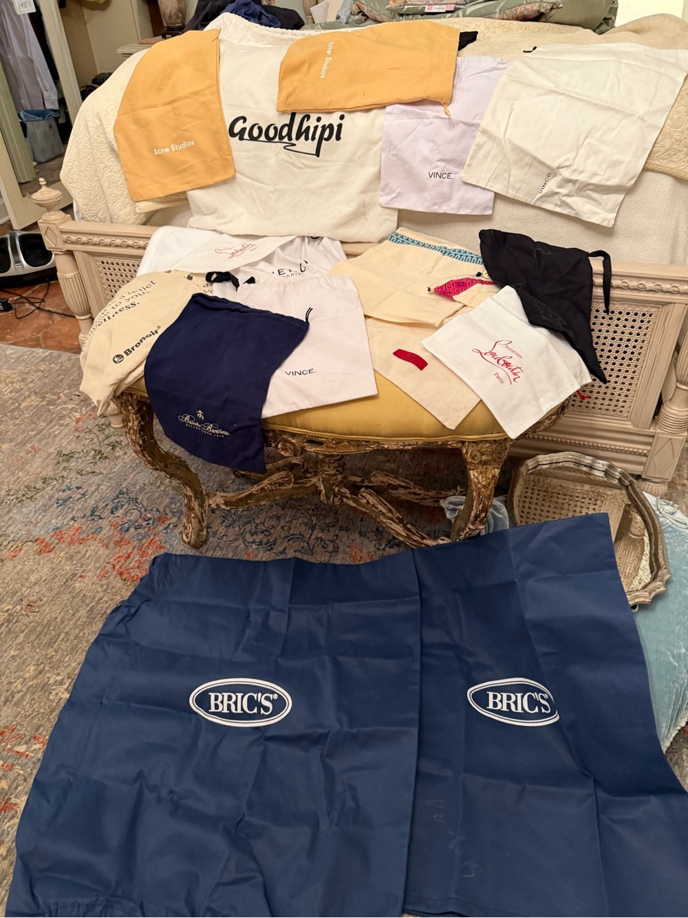Luxury dust bags and luggage covers